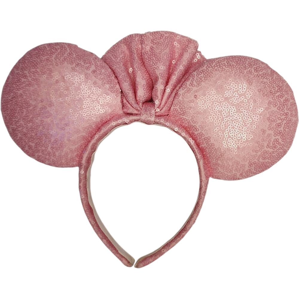Disney Minnie Mouse Iridescent Pink Sequin Ears Headband Frozen Disneyland